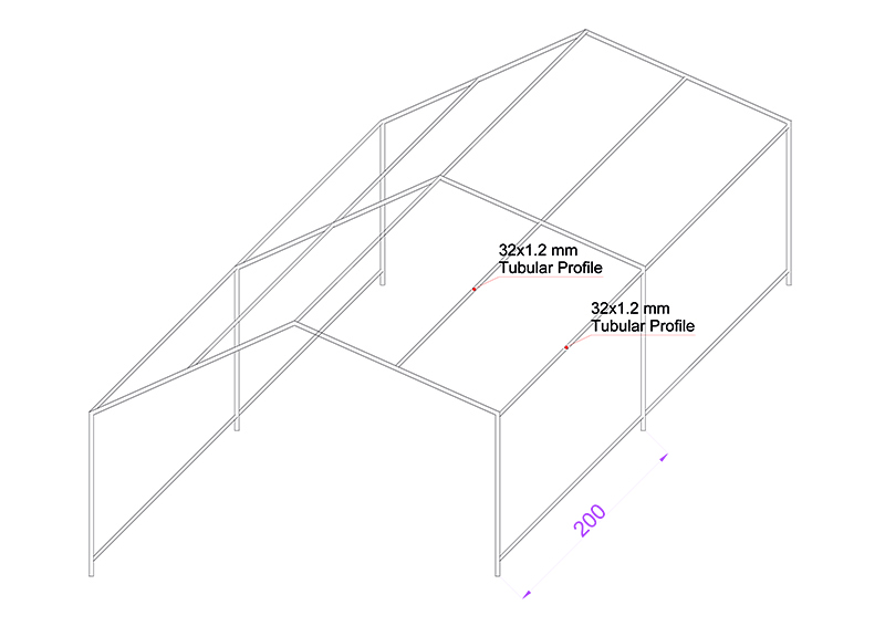 Gulecyuz Tent Roofed Model 4M